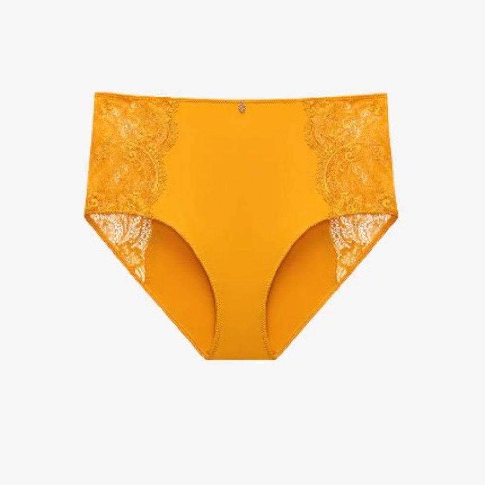 NWT ThirdLove Lace High Brief in Sunny